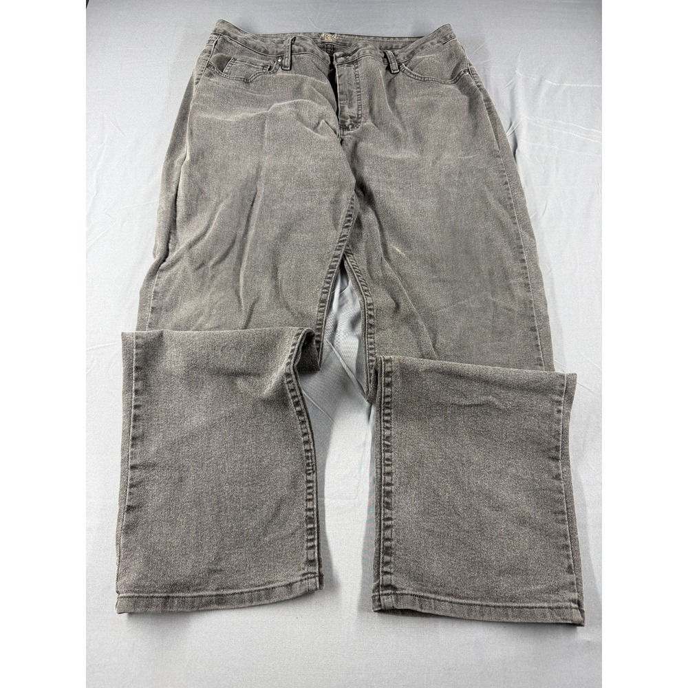 Riders by Lee Jeans Womens 16M Gray Straight Leg Stretch Denim Mid Rise 30"